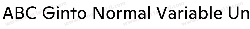 ABC Ginto Normal Variable Unlicense字体转换